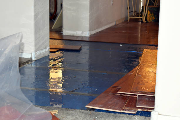 Professional Crawl Space Water Removal technician working in Massapequa Park, NY